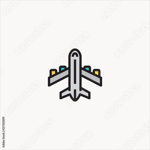 airplane icon flat design