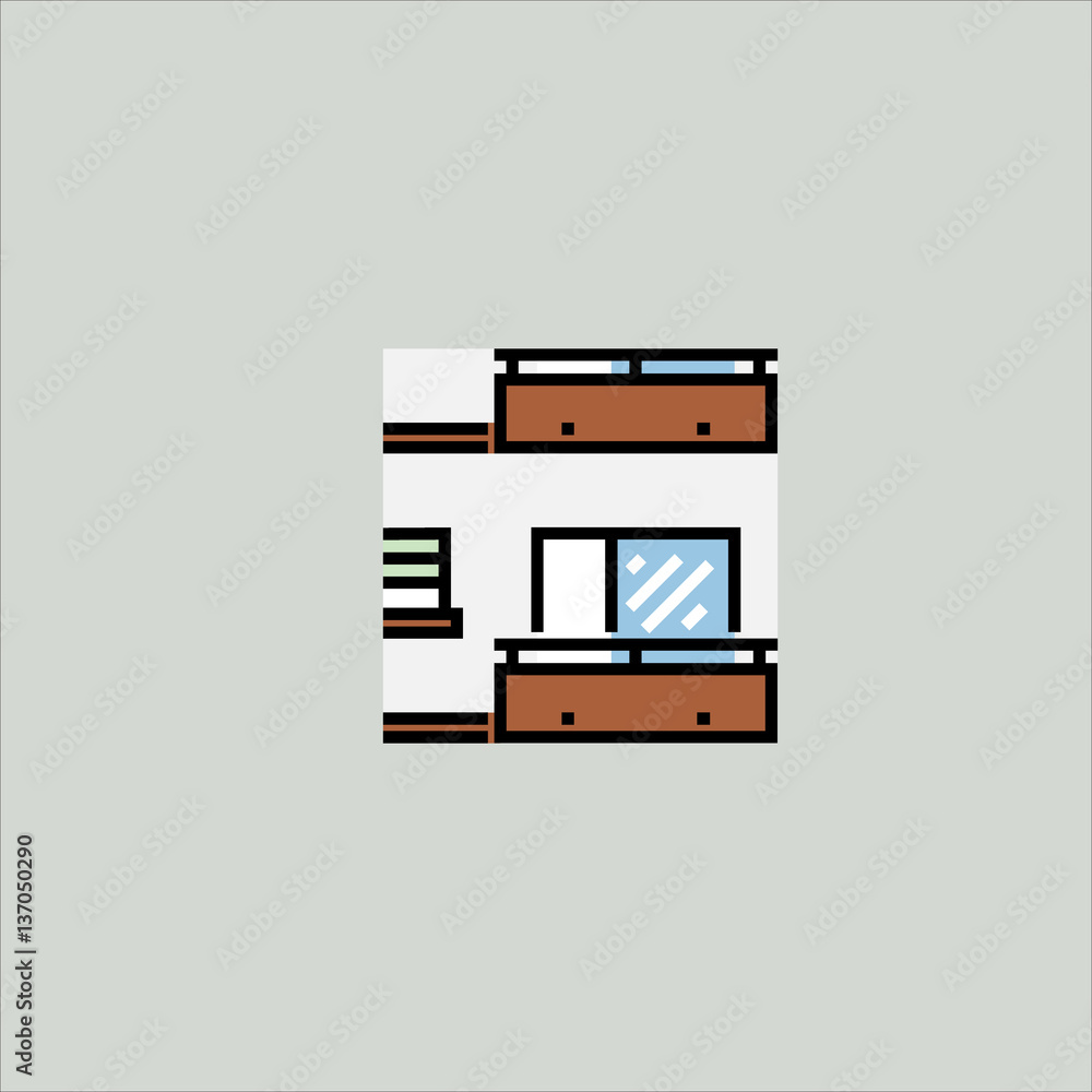 apartments icon flat design apartments icon flat design