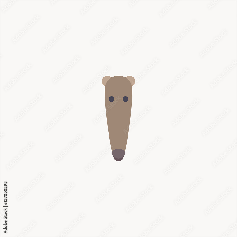 anteater icon flat design anteater icon flat design