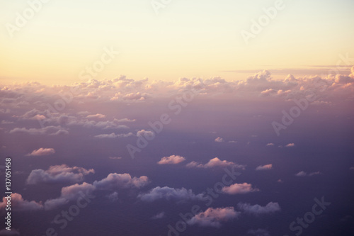 clouds, from the window of airplane