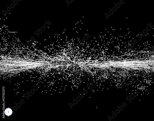 Point Explode. Array with Dynamic Emitted Particles.