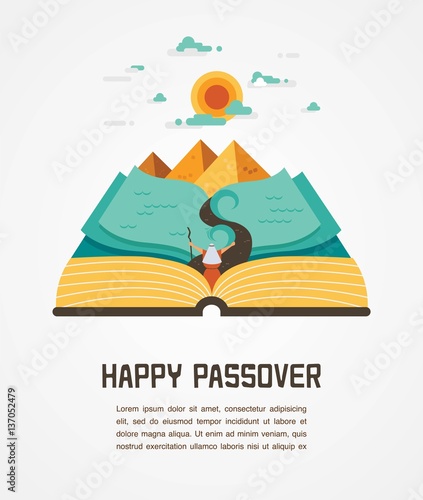 Abstract background - out of the Jews from Egypt. vector and illustration