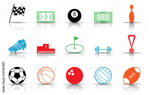 Sport Iconset - Farbe (Schatten)