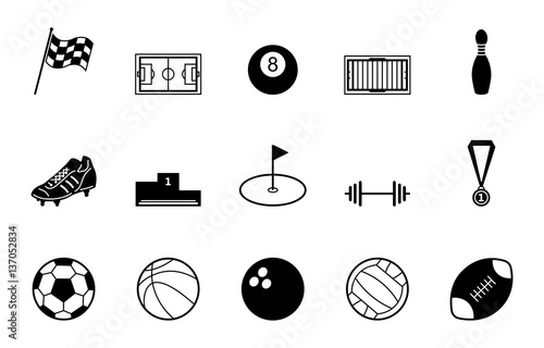 Sport Iconset - Schwarz