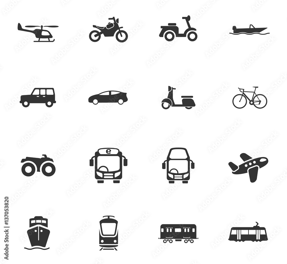 transport icon set transport icon set