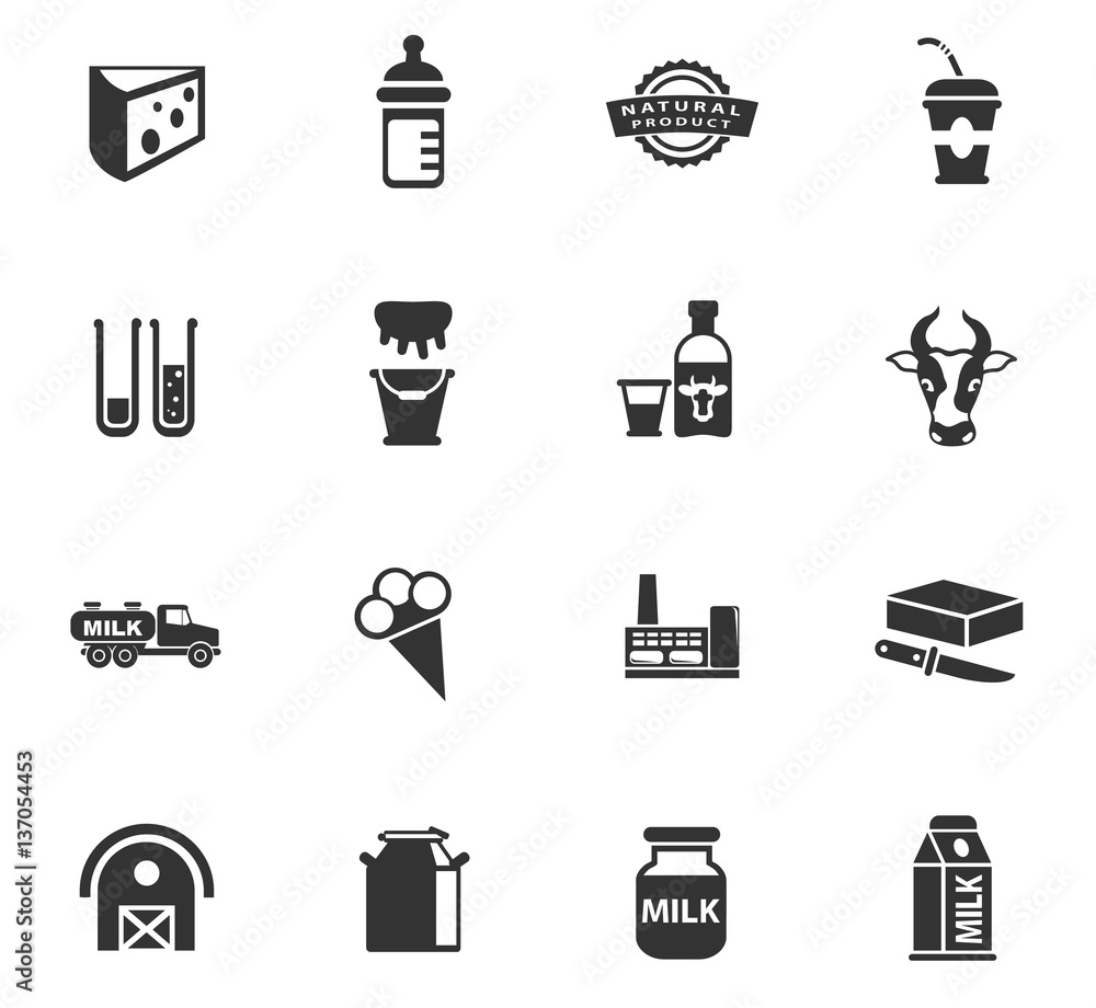 milk icon set milk icon set