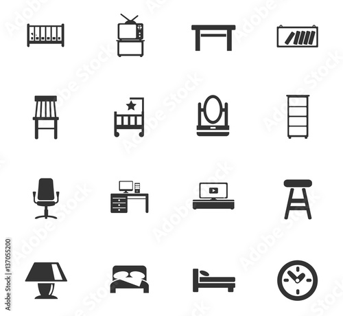furniture icon set