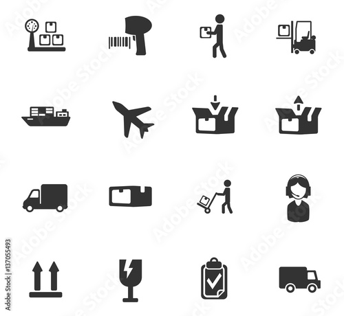 delivery service icon set
