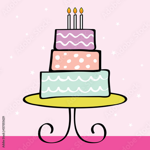 Sweet birthday cake