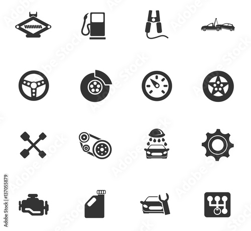 car service icon set