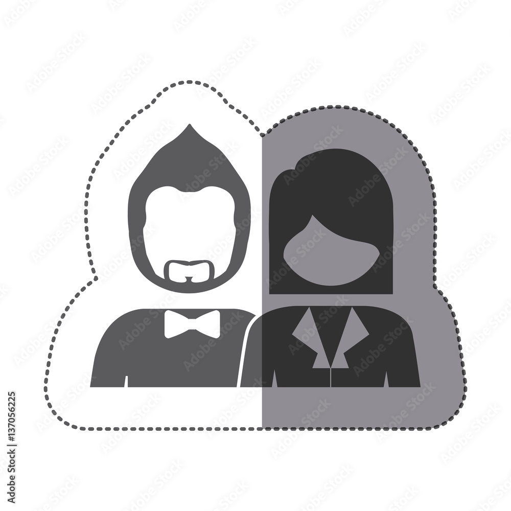 people couple icon stock, vector illustration image