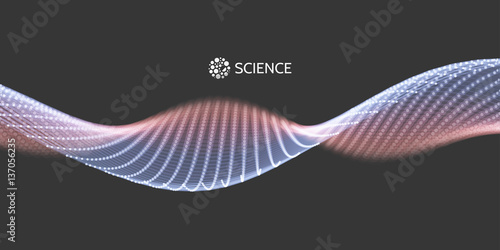 Spiral. 3d Vector Illustration. Connection Structure.