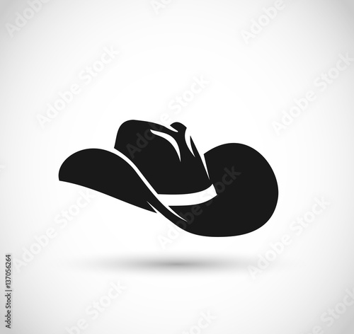 Cowboy hat icon vector