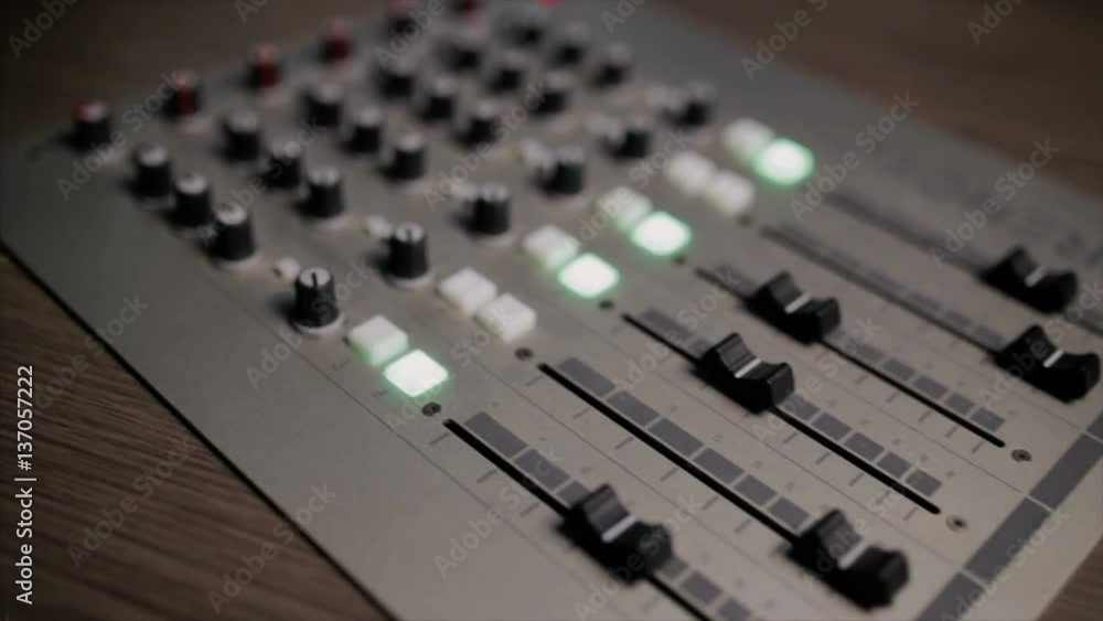 Mixing console also called audio mixer, sound board, mixing deck or mixer is an electronic device Mixing console also called audio mixer, sound board, mixing deck or mixer is an electronic device