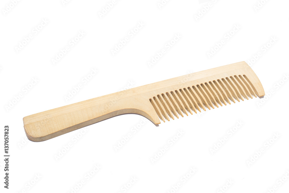 Wooden comb isolated Wooden comb isolated