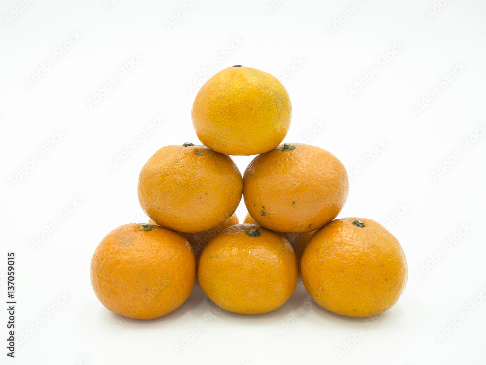 Group of orange on isolated white background Group of orange on isolated white background