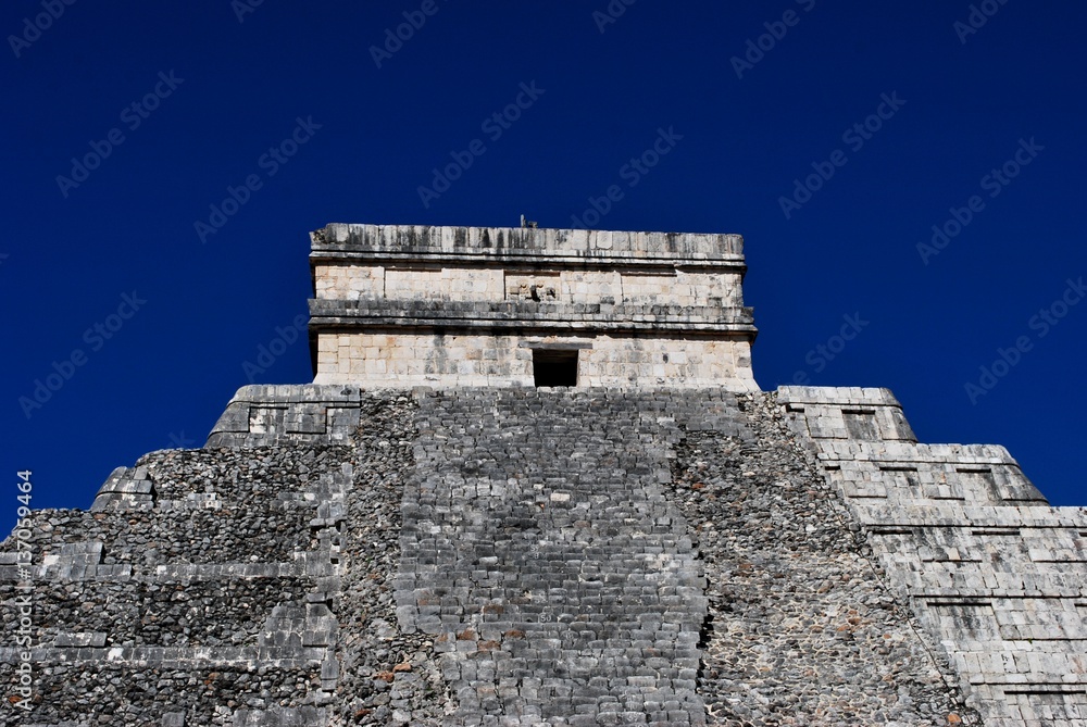 Top of Temple at Chichen Itza mexico