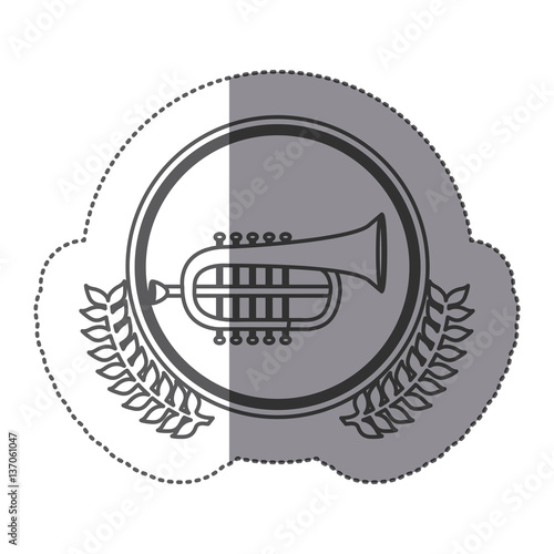 symbol trumpet icon stock, vector illustration image