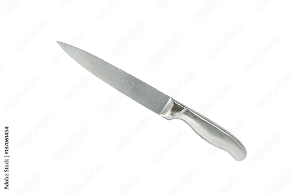 Fototapeta premium Professional kitchen saw knives isolated on white background
