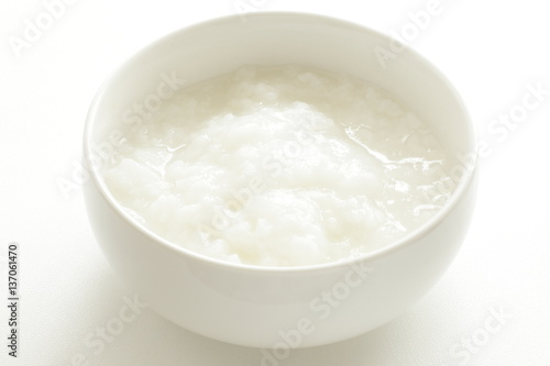 homemade rice porridge