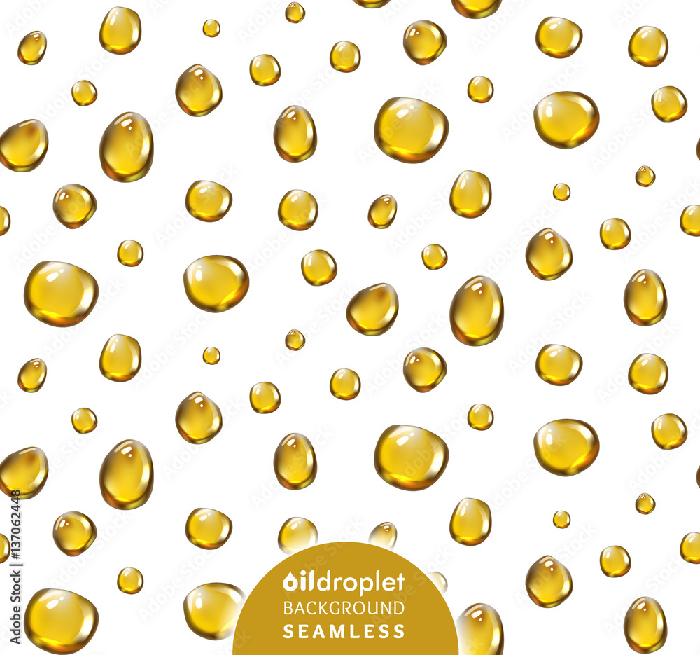 Oily droplet vector seamless background