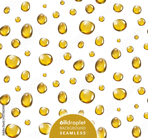 Oily droplet vector seamless background