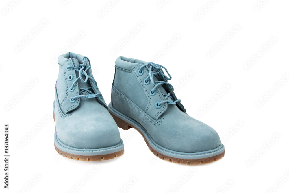 isolated blue boots