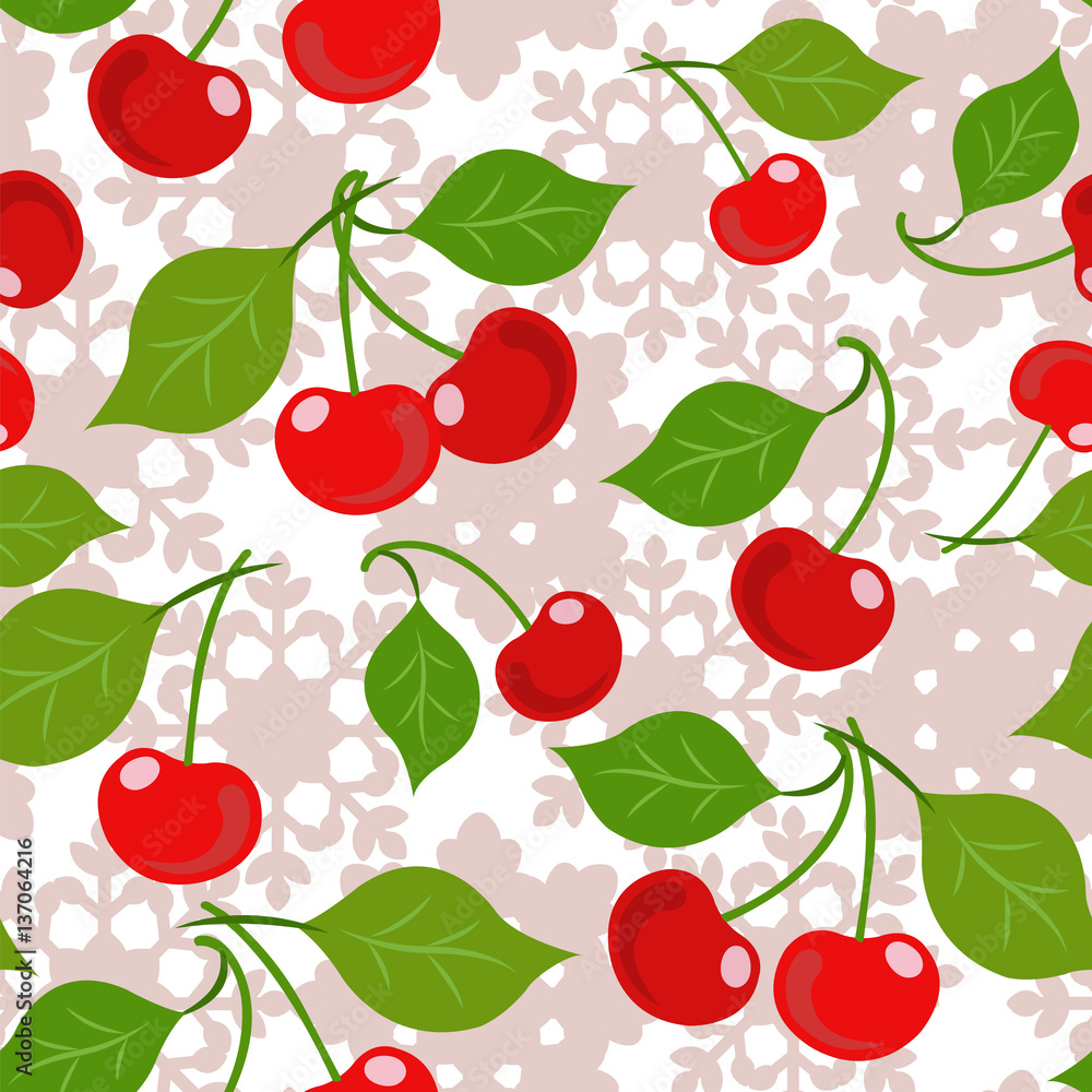 Ripe red cherries Ripe red cherries