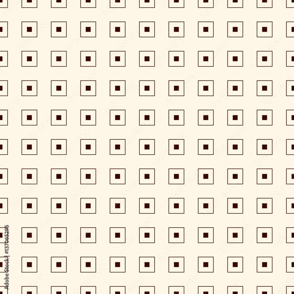 Outline seamless pattern with simple geometric ornament. Repeated square abstract background. Outline seamless pattern with simple geometric ornament. Repeated square abstract background.
