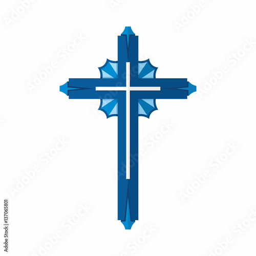 Christian symbol. Cross of the Lord and Savior Jesus Christ.