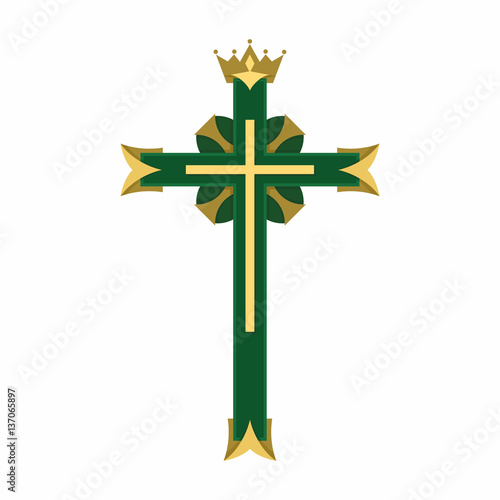Christian symbol. Cross of the Lord and Savior Jesus Christ.