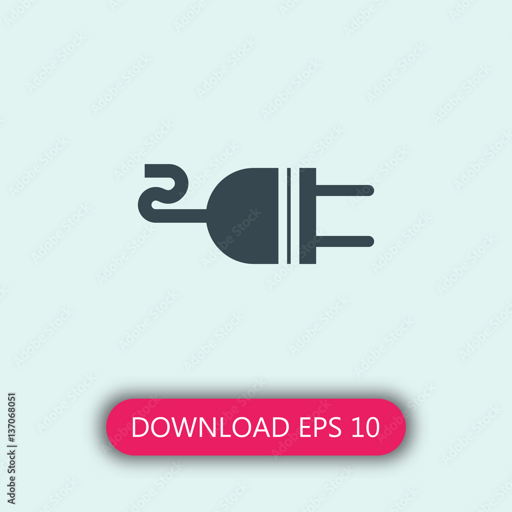 Plug in icon vector