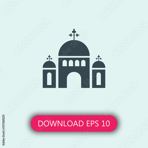 Church icon vector