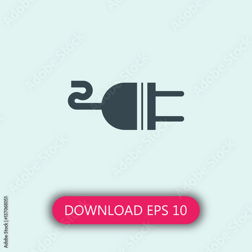 Plug in icon vector