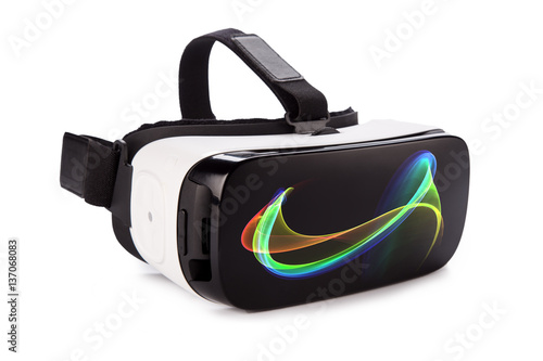 VR virtual reality glasses on white background