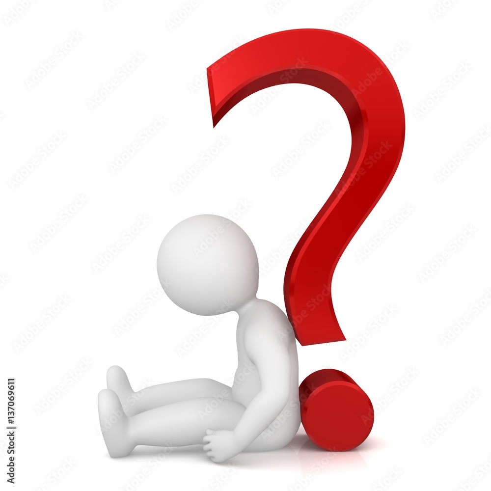 Question Mark Red Stickman White Thinking Asking Stick Figure With  Interrogation Point Ideas Sign 3d Rendering Stock Photo - Download Image  Now - iStock