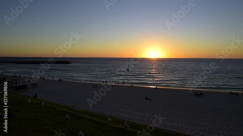 Stadtstrand von Perth im Abendlicht, Cottesloe Beach, Cott, Metropole Perth, Western Australia, Westaustralien, Australien, Down under photo