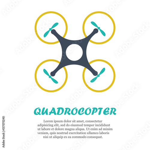 Quadrocopter icon. Vector design