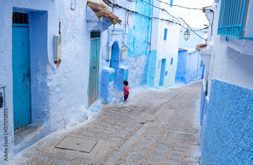 Beautiful blue medina of Chefchaouen city in Morocco, Africa © Zzvet