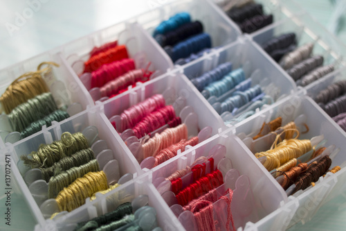 Box of Threads for Embroidery