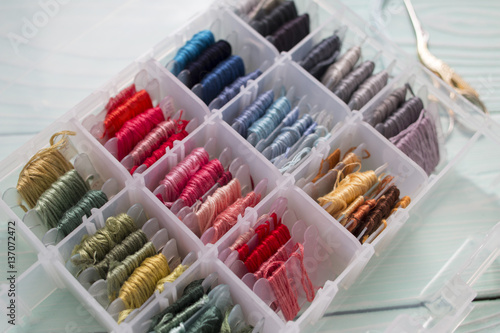 Box of Threads for Embroidery