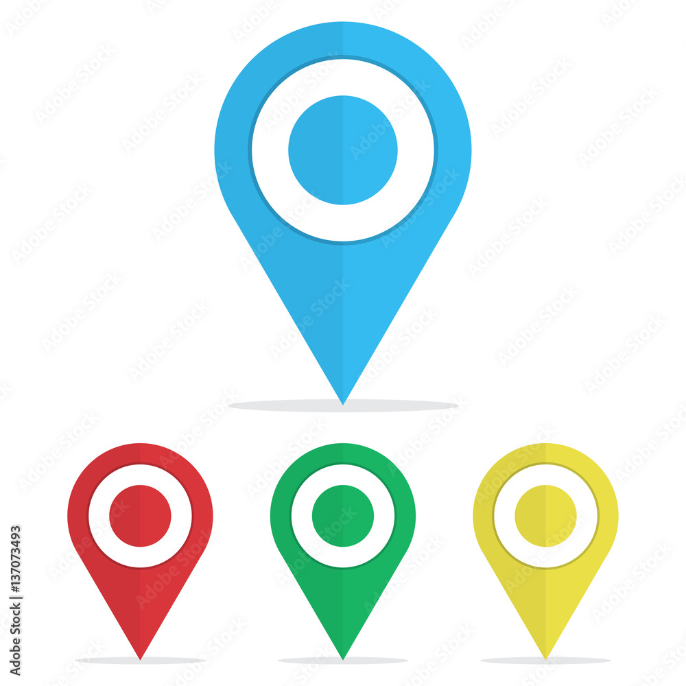 Set of symbol icon map pointers. Vector illustration Set of symbol icon map pointers. Vector illustration
