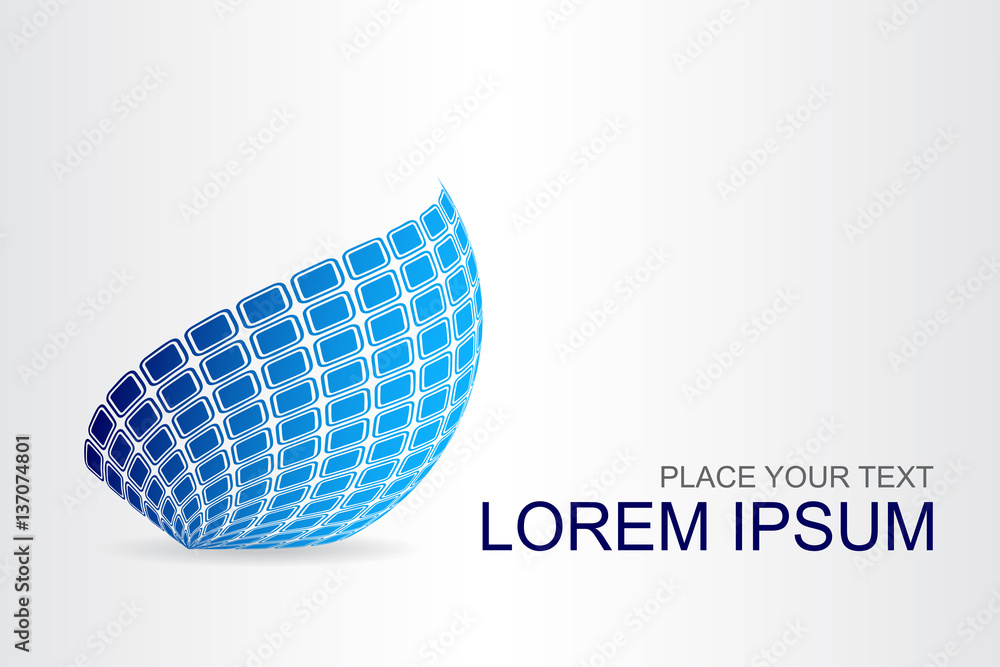 Logo stylized spherical surface with abstract shapes Logo stylized spherical surface with abstract shapes
