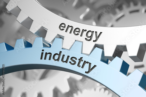  Energy industry / Cogwheel / Metal / 3d