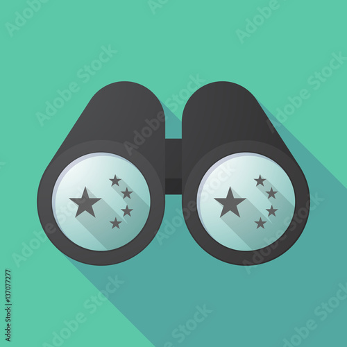 Long shadow binoculars with  the five stars china flag symbol