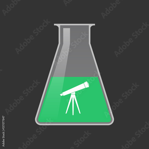 Isolated test tube with a telescope