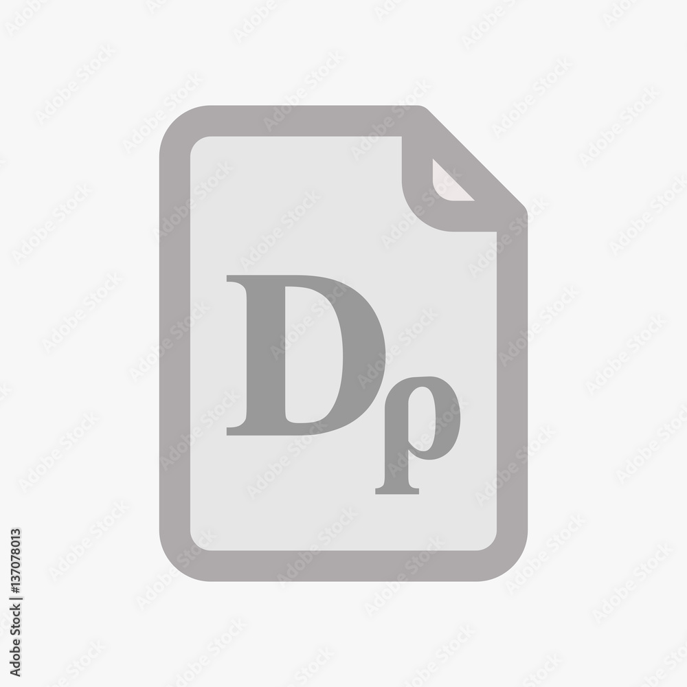 Isolated document with a drachma currency sign Isolated document with a drachma currency sign