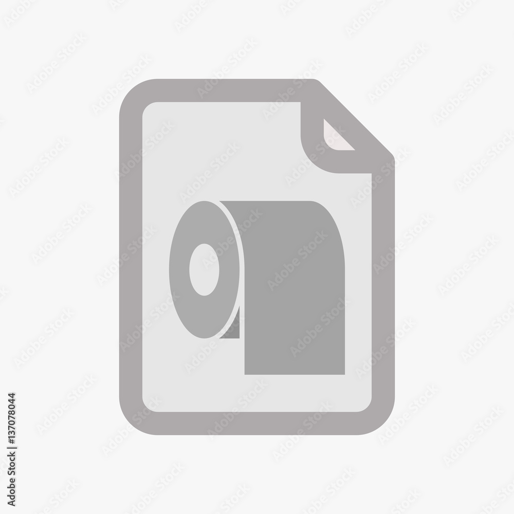 Isolated document with a toilet paper roll Isolated document with a toilet paper roll
