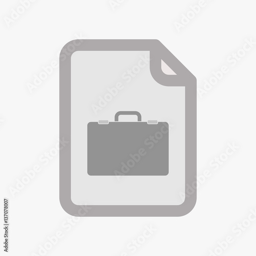 Isolated document with  a briefcase