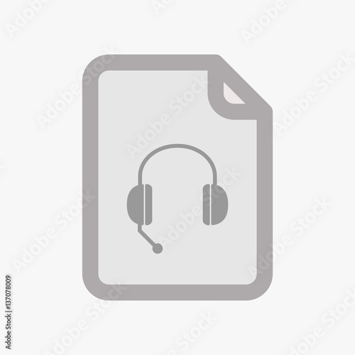 Isolated document with  a hands free phone device